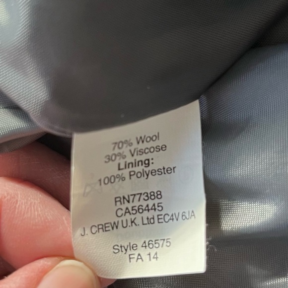 J.Crew Wool Pencil Skirt Gray Lined Classic Workwear - Picture 6 of 8